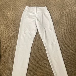 Alo leggings with slits-new never worn